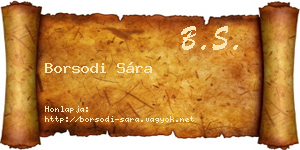 Borsodi Sára névjegykártya
